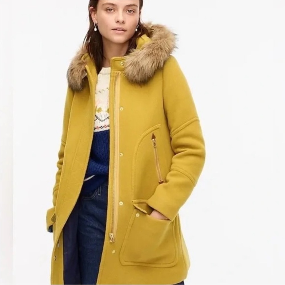 J. Crew Stadium Jacket Hooded Women's Coat_00
